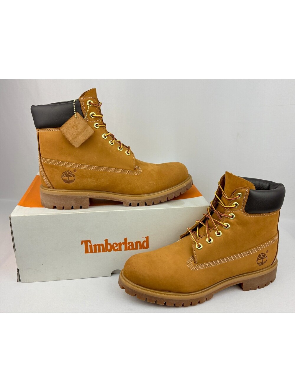 Timberland Premium 6" Waterproof Boots Wheat Gold 10061 Men's Size 9.5 M w/ Box